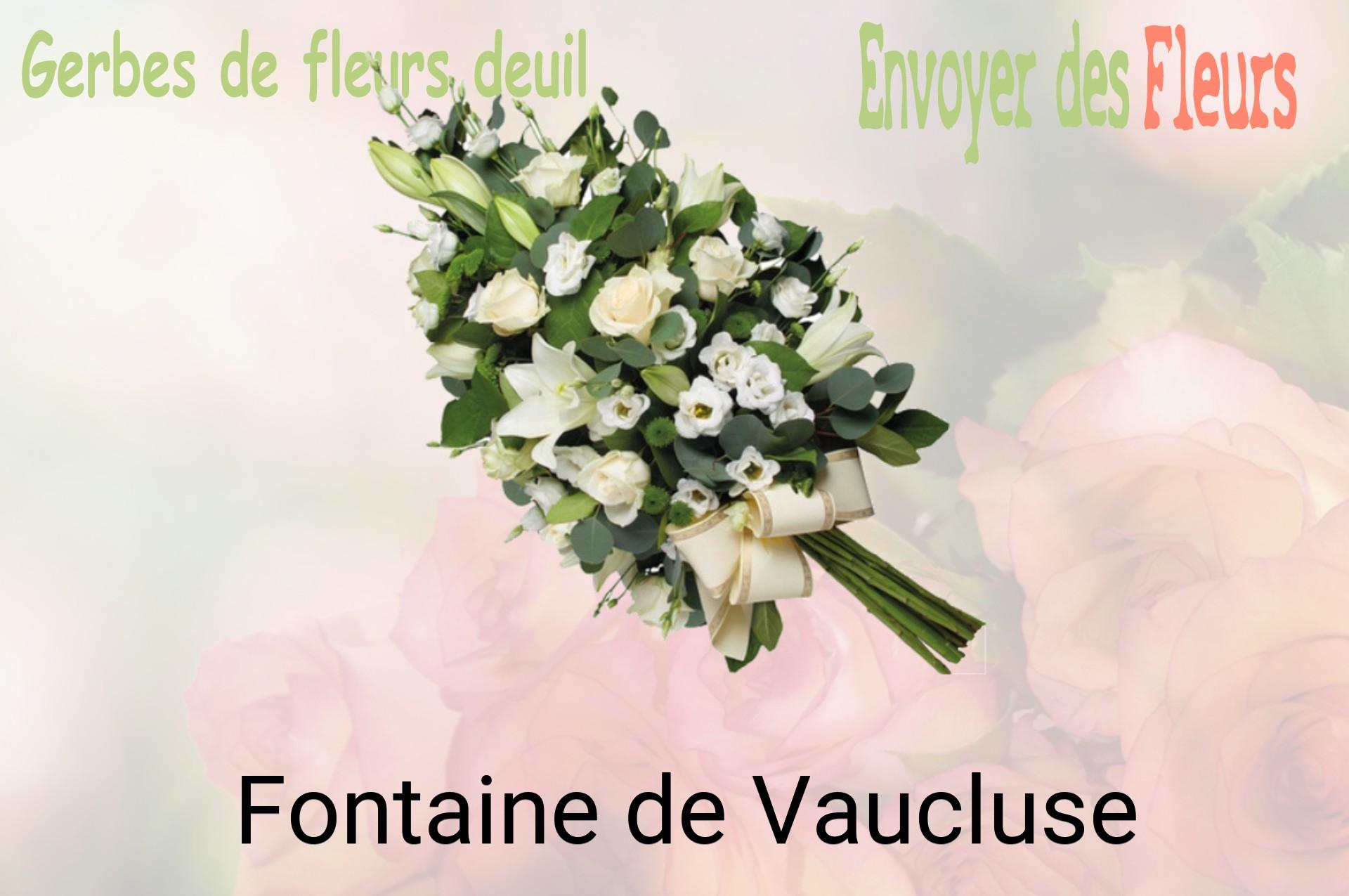 Gerbe de fleurs de deuil livrée à Fontaine-de-Vaucluse